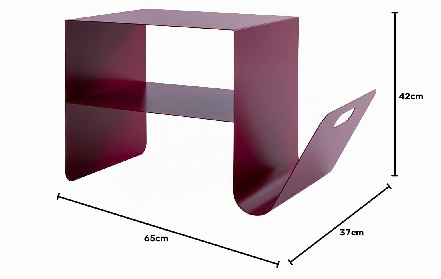 KARE Design Tavolino Lounge News, fucsia, 65x37x42 cm
