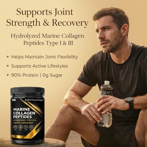 Image of Marine Collagen Supplement - 10,000 mg Hydrolysed Type I & III | Premium Imported Marine Collagen Peptides Powder for Skin, Hair, Joints & Gut | Unflavoured | 250 g