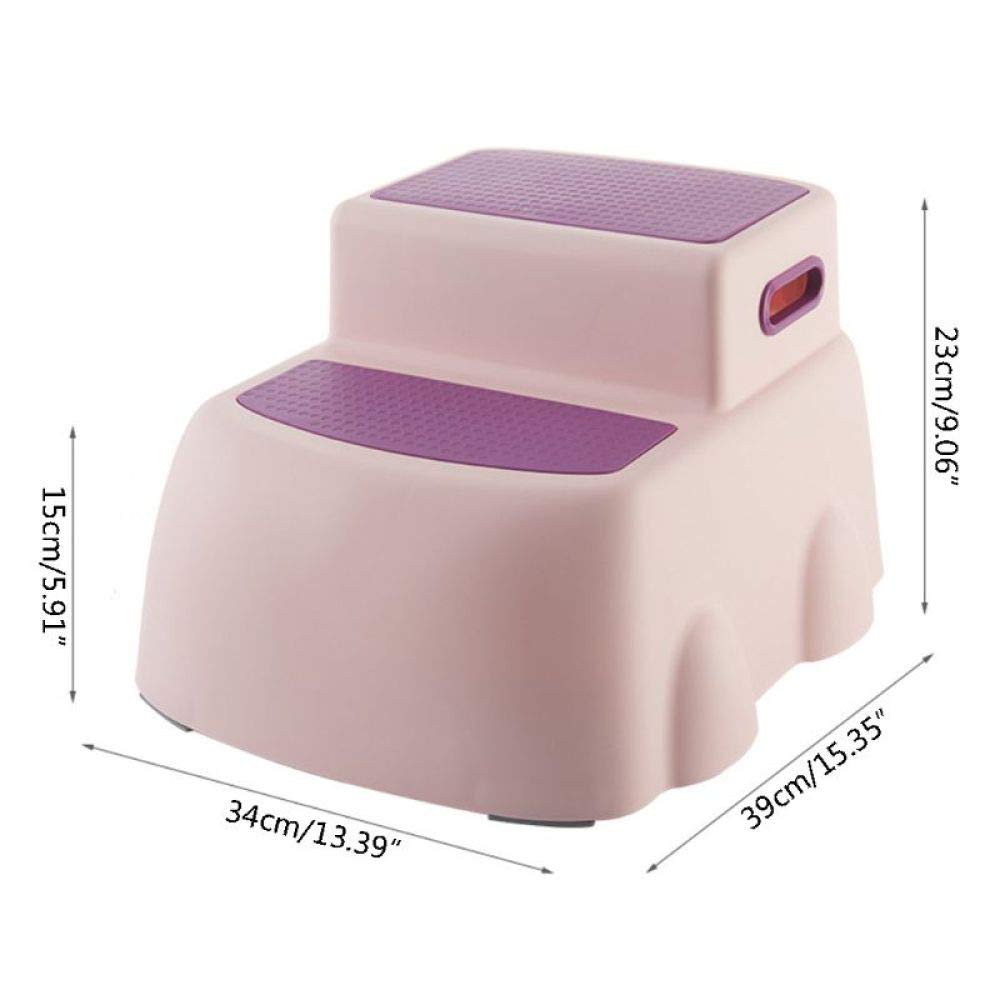 Taburete Escalonado de Doble Altura, Taburete para niños pequeños, Adecuado para el Entrenamiento para IR al baño en el baño a/A/como se Muestra