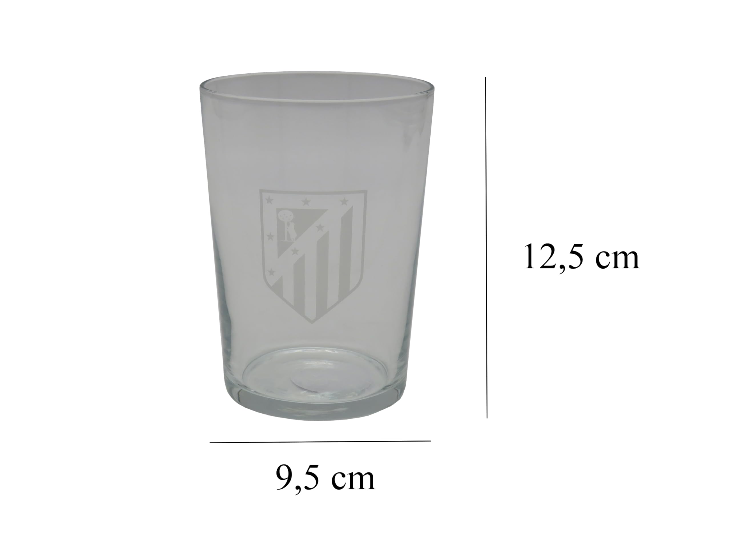 CyP Brands Atlético de Madrid, kieliszek do cydru, trwały, nadaje się do mycia w zmywarce i używania w kuchence mikrofalowej, pojemność 500 ml, oficjalny produkt