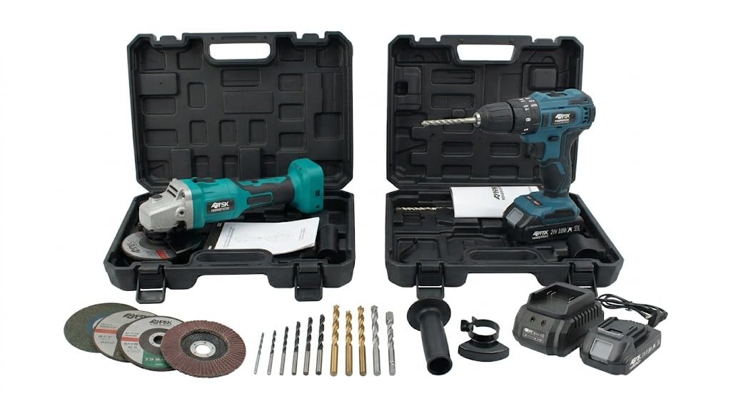 KIT AMOLADORA-TALADRO-BAT.4.0AH HQ FSK