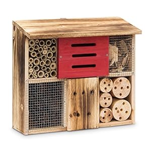 Relaxdays Gebranntes Insektenhotel aus Holz