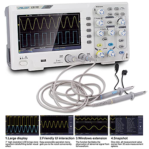 Image of LB1102 110MHZ Bandwidth Oscilloscope 2-Channel 1GS /s Digital Storage Oscilloscope 7 inch LCD Display