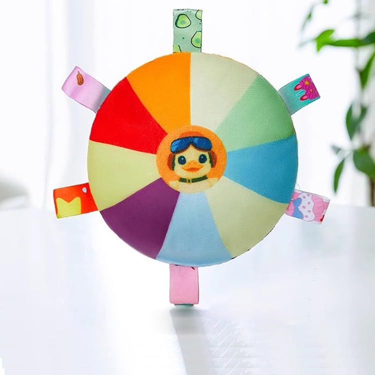 Frisbee en peluche pour chien avec cloche intégrée jouet interactif premium Color D
