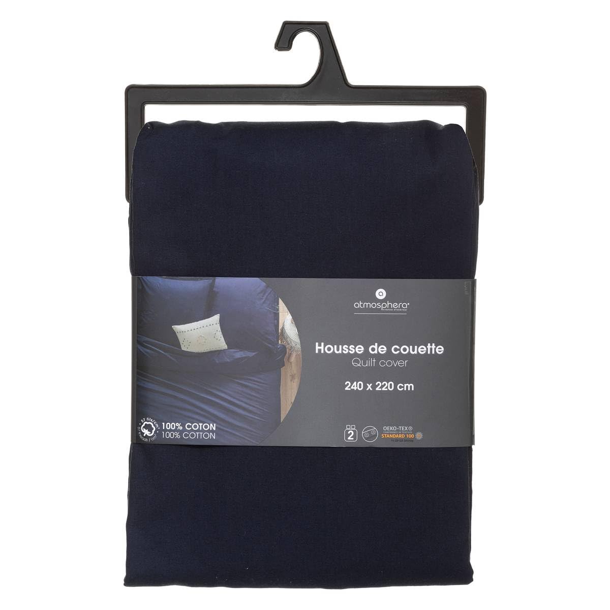 Atmosphera - Copripiumino "carina" In Cotone Grigio Topo 240x220cm - 3