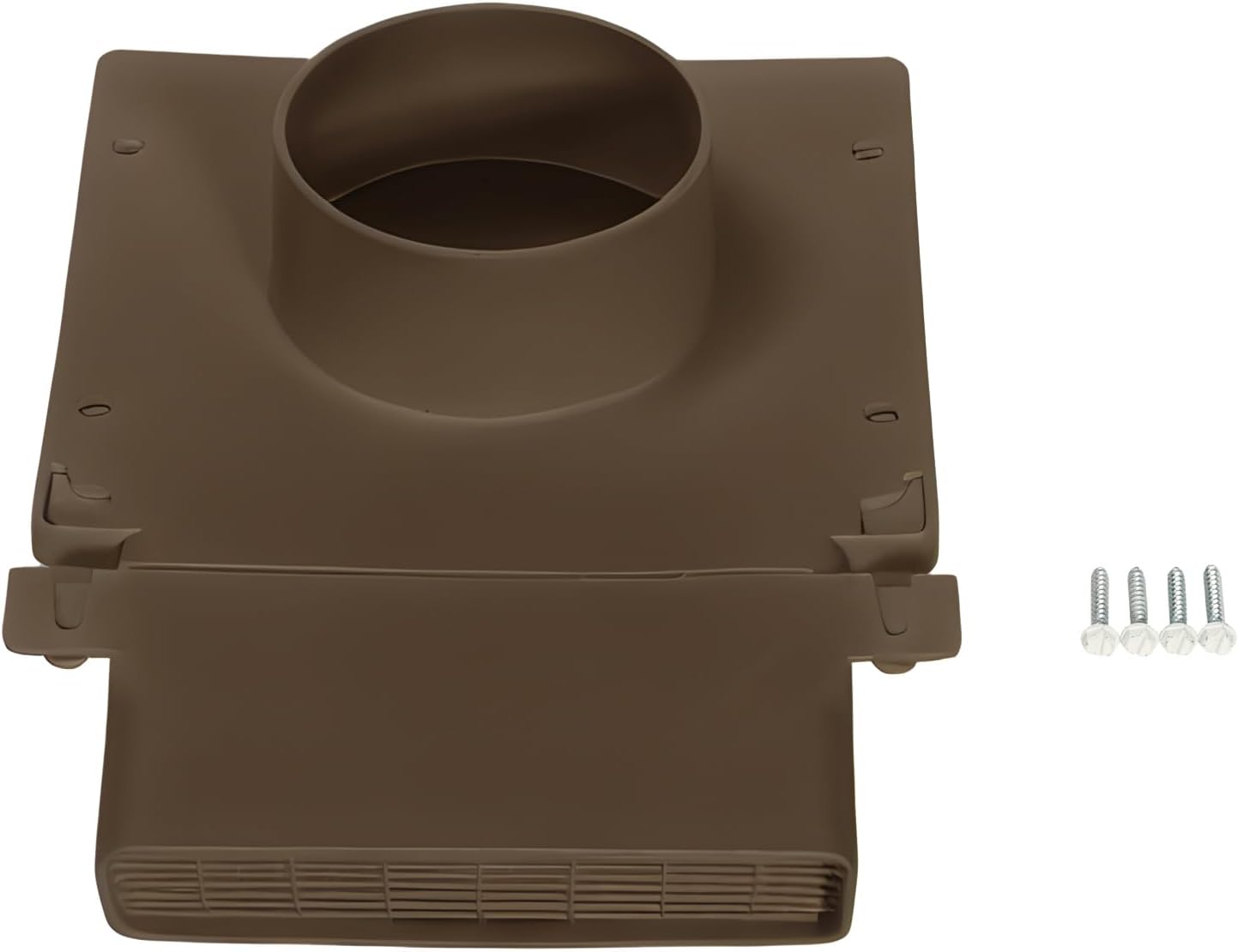 Top view of the soffit vent with four screws