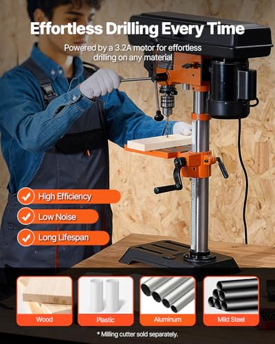 VEVOR 10-Inch 5-Speed Cast Iron Press