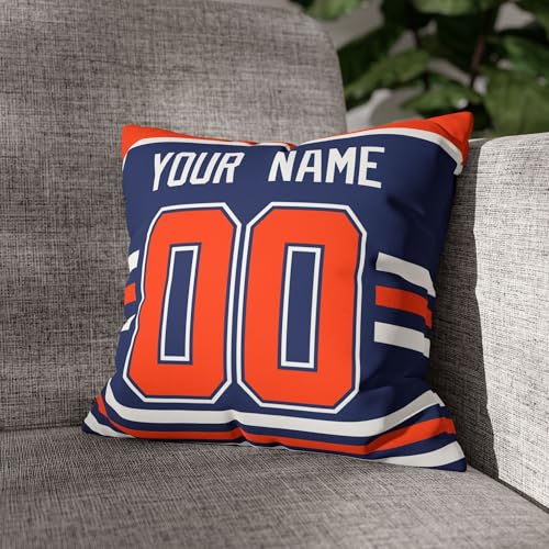 Image of ANTKING Edmonton Throw Pillow Personalized Custom Any Name and Number for Men Women Boy Gifts