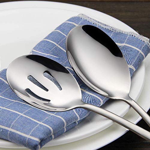 Axiaolu Serving Spoons, 8.7-Inch Stainless Steel Buffet Slotted Serving Spoons Are Used For The Basic Service Of Buffet thumb #5