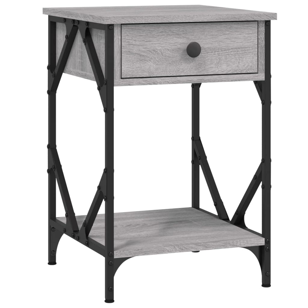 Table de chevet industrielle compacte pour ranger les petits espaces