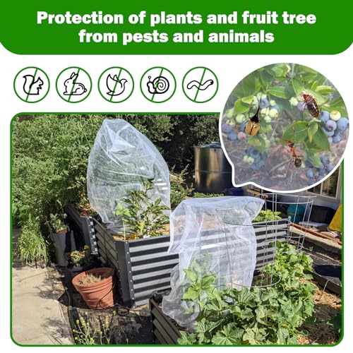 Gonlei 739713968023 4 Pack Garden Mesh Netting For Plants, Insect Bird Netting Pest Barrier Bag thumb #4
