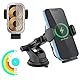 Wefunix 15W Handyhalterung Auto mit Ladefunktion, [Doppelspule + Lüfter] Fast Wireless Charger Qi Ladestation KFZ Ladegerät für iPhone 11 12 13 14 15 16 Samsung Z Flip S25 S24 S23 S22 S21 Note Huawei