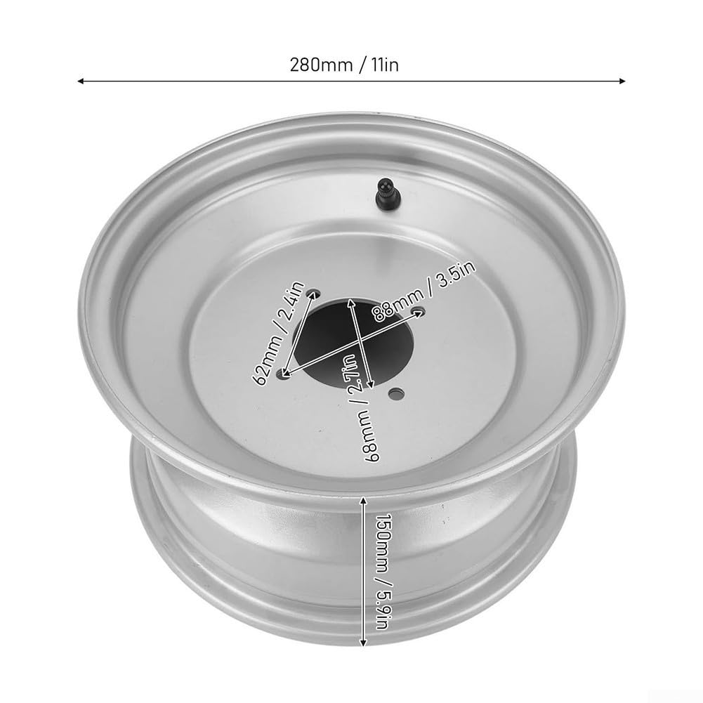 Cerchione anteriore 21 x 7-10 da 25,4 cm per ATV, cerchione in lega di metallo a 4 perni con migliore presa, compatibile con Go Kart Quad Dirt Bike e tosaerba Ride On