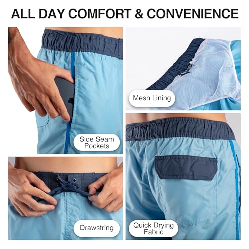 Image of Kanu Surf Men's Big Viper Extended Size Stripe Swim Trunk