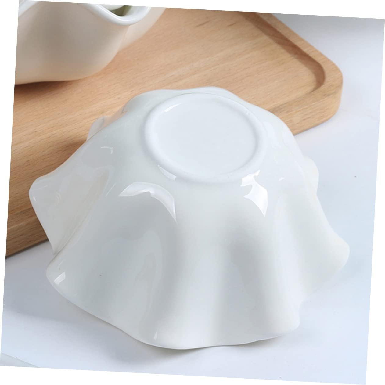 Kichvoe Fishtail Shaped Ceramic Sauce Dish 4.84X4.84X2.36In Mini Relish Plate for Condiments Snacks and Seasoning in Home and Restaurant