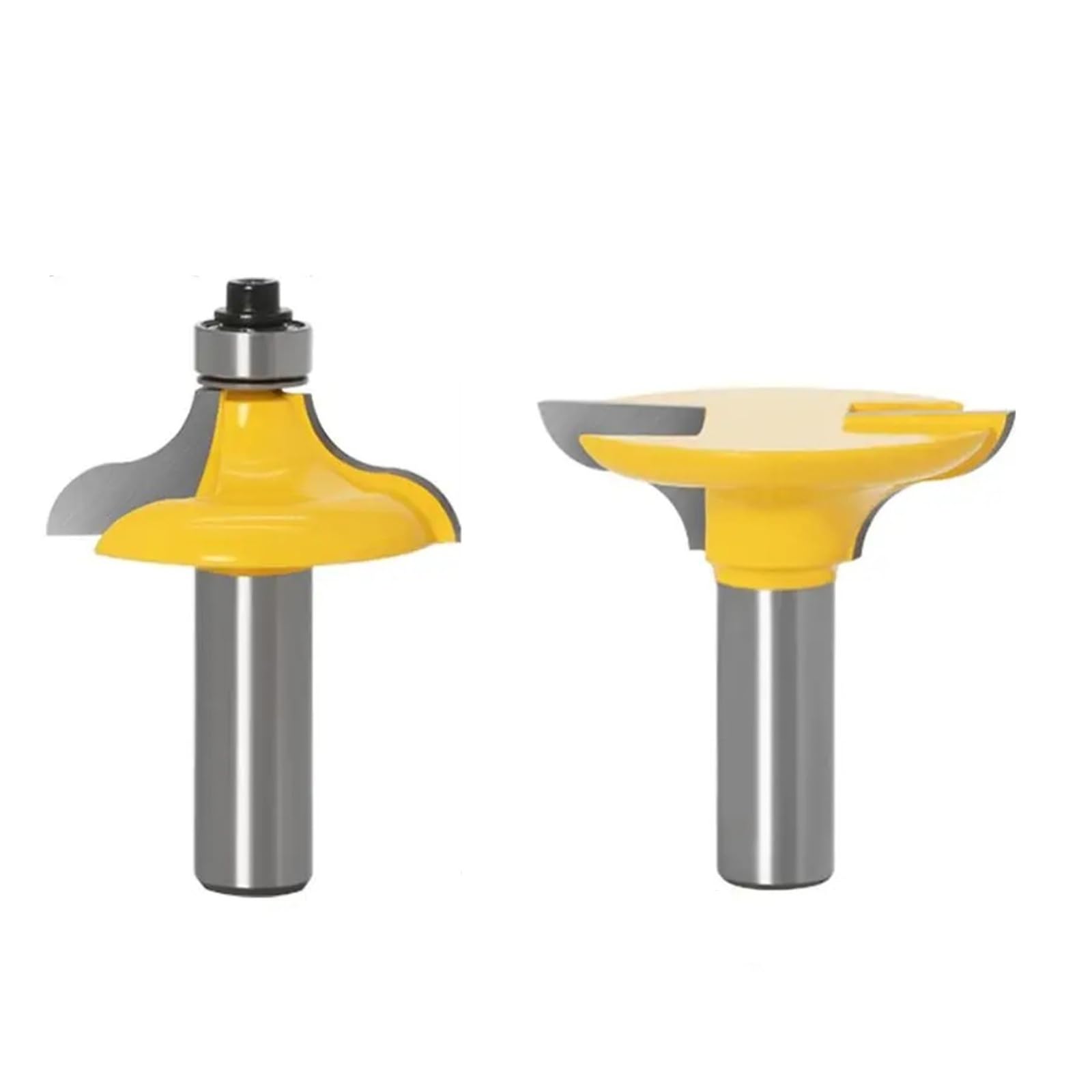 Kapqin One Color 2Pcs 12Mm 1/2 Shank Shaker Rail Stile Router Bits Set Carbide Door Knife Woodworking Tenon Cutter Tools For Wood(No6 12.7Mm Shank)