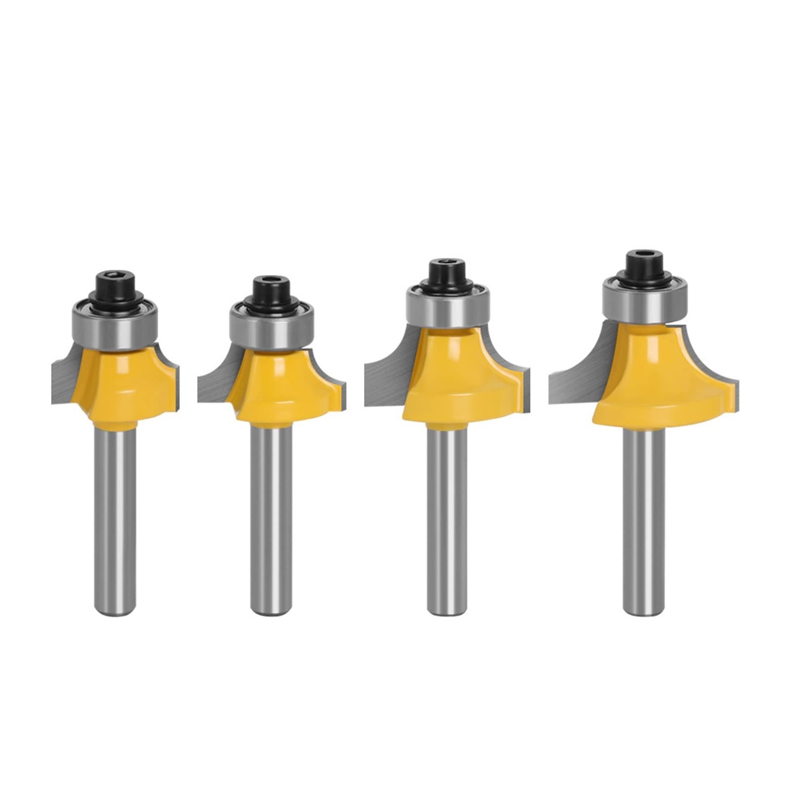 1/4 Szt. Zestaw Bitów Zaokrąglonych Z Chwytem 6 Mm (4 .) - Promień Fazowania Frezy Do Przycinania Krawędzi Obróbki Drewna(6mm 4pcs)