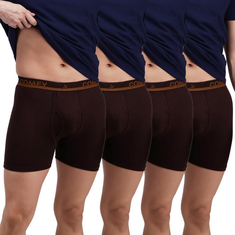 Image of Amul Comfy Men's Trunk Underwear | Soft Outer Elastic | Soft Waistband | Breathable Comfortable Innerwear | Pack of 10 | Color May Vary