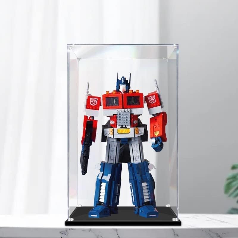 Northlovf 3MM Acrylic Display Case for Lego Optimus Prime 10302,Dustproof Clear Display Case Compatible with Lego 10302(Not Include The Model)