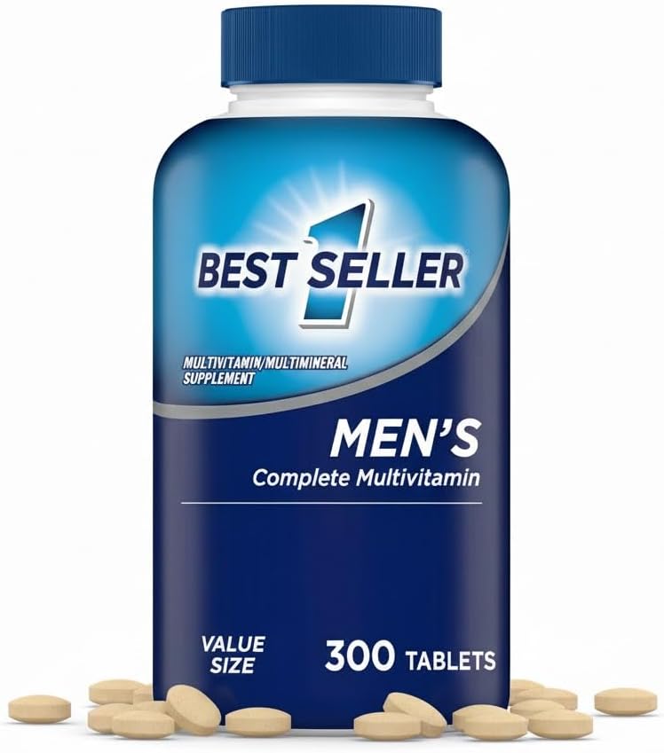 One Per A Day Men’s Daily Multivitamin – 300 Tablets – Supports Energy, Heart & Immune Health – 10 Month Supply + Exclusive Tag and Wellness Guide by MEELTA