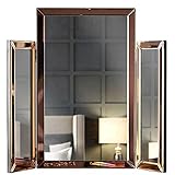 Design classique : avec son cadre en verre biseauté, le miroir Paloma à trois volets sera une magnifique pièce tout en restant assez polyvalent pour s'asseoir sur n'importe quelle coiffeuse moderne dans une chambre ou un dressing, assorti à la décoration.