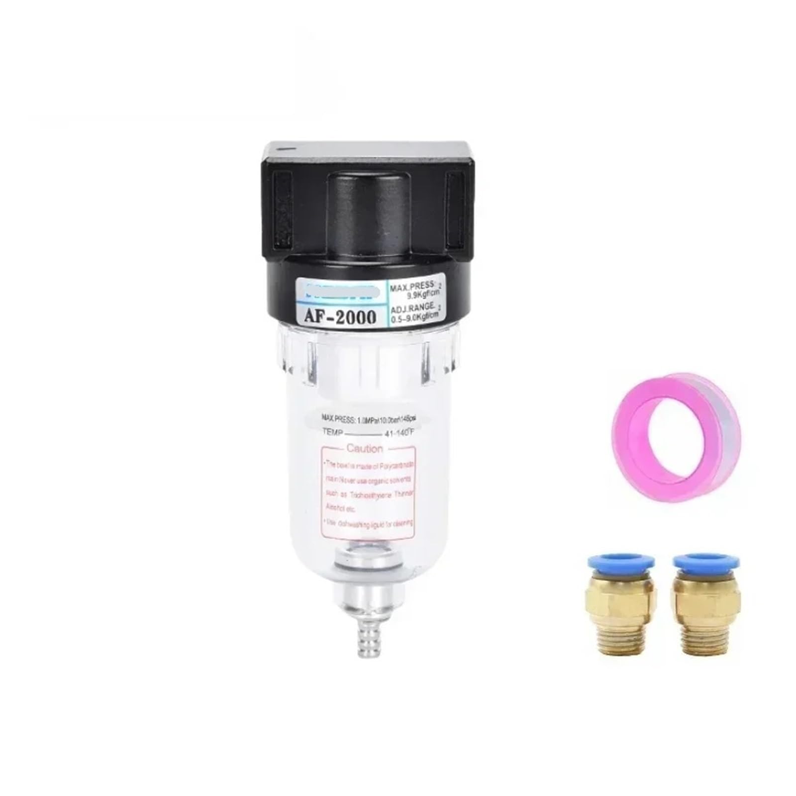 AF2000 processore di sorgente d'aria Filtro in rame filtro pompa aria separatore olio-acqua componenti pneumatici fusibile compressore d'aria (PC 4 mm)