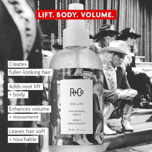 Image of R+Co DALLAS Thickening Spray - Volumizing & Texturizing Hair Spray, Adds Body & Fullness, All Hair Types