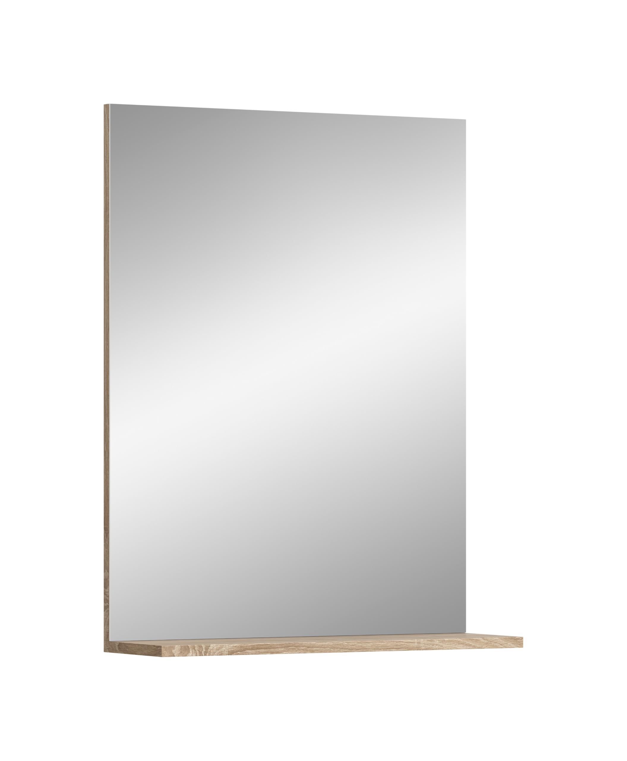 Miroir mural chêne Sonoma clair pour une salle de bain zen