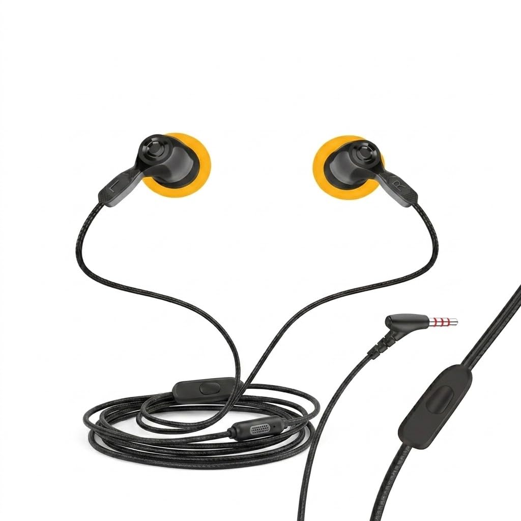 Drumstone 5 𝒀𝒆𝒂𝒓𝒔 𝑾𝒂𝒓𝒓𝒂𝒏𝒕𝒚 Wired Earphones with Mic for Calls & Gaming, in-Ear Stereo Headphones, Clear Sound, Comfortable Fit, Durable Build, Universal Compatibility-picture-10
