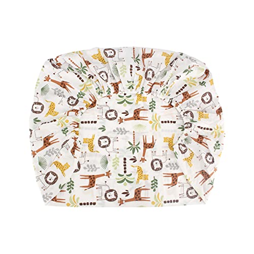 Levtex Baby - Zuma Crib Fitted Sheet - Fits Standard Crib And Toddler Mattress - Jungle Animals - Brown, Green, Ochre And Cream - Nursery Accessories - 100% Cotton #TOP3