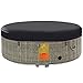 Goplus 4-6 Person Outdoor Spa Inflatable Hot Tub for Portable Jets Bubble Massage Relaxing with Accessories Set (6-Person, Coffee)