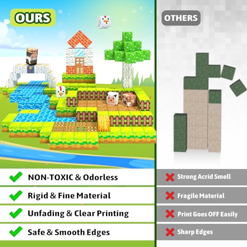 Magnetic Blocks,Creative Building Toys for Kids, STEM Sensory Toys for Ages 3-5, 5-7, 8-13, Christmas Birthday Gifts for Boys & Girls