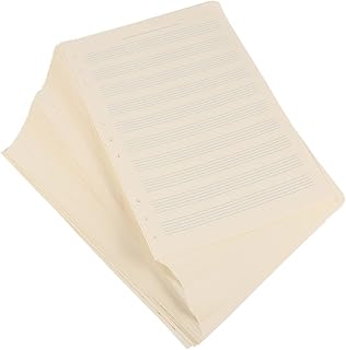 VICASKY 100 Folhas Cadernos De Partituras Em Branco Cadernos De Música Manuscritos De Música Papel De Folha Solta Caderno De Papel Pautado Largo Caderno De Partituras Em Branco Manuscrito