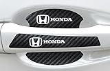 8PCS Carbon Fiber Sticker Suitable for Honda Door Handle Cup Scratches Protective Film Sticker Protector Luminous
