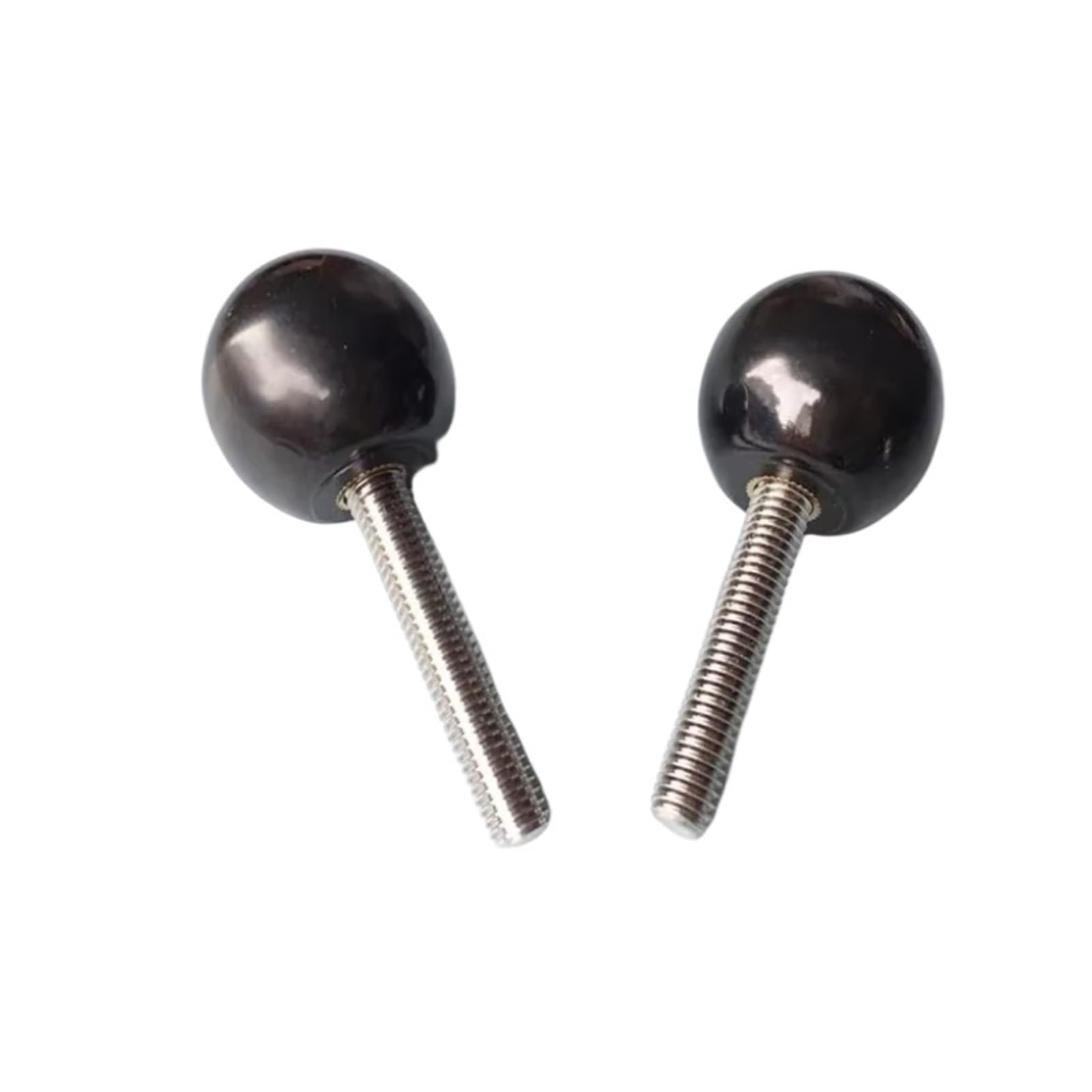 M8x (długość 10-60 mm) plastikowe kulki ze stali nierdzewnej śruby kulkowe bakelit okrągłe śruby ręczne małe pokrętło czarne (M8 x 40 mm (2 szt.)