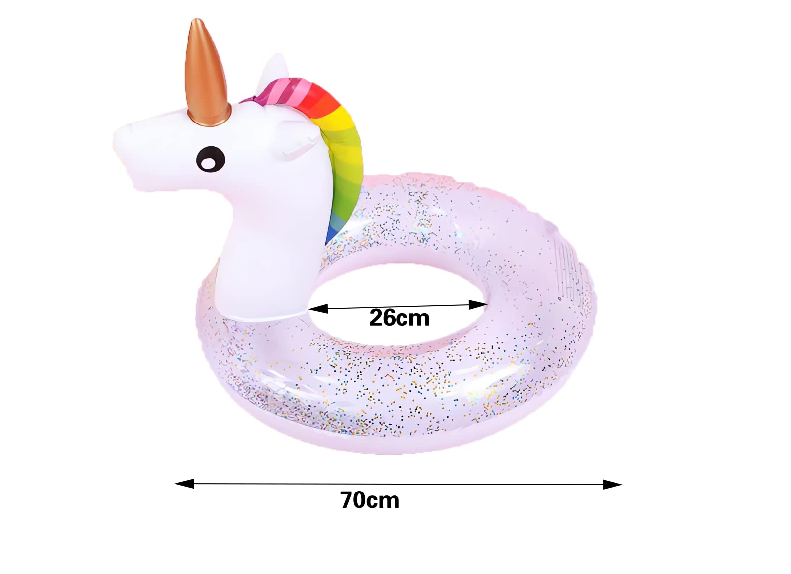 Unicorno Gonfiabile Piscina, Gonfiabile Anello per il Nuoto, PVC Anello per il Nuoto, Anello da Nuoto, per Piscina per Beach Party Feste (I)