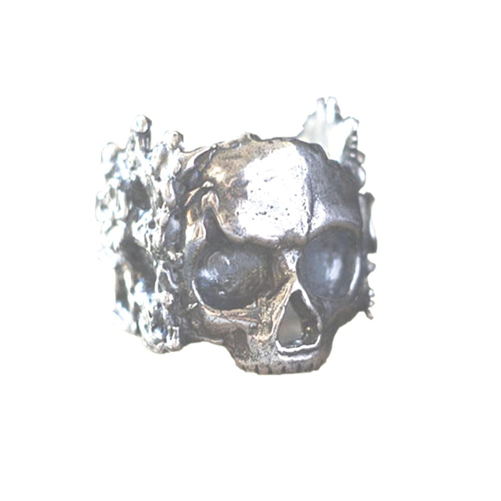 Gothic Totem Flower Ring Mens Sugar Skull Rings Women Stainless Steel Punk Flowers Ring Jewelry rings 11