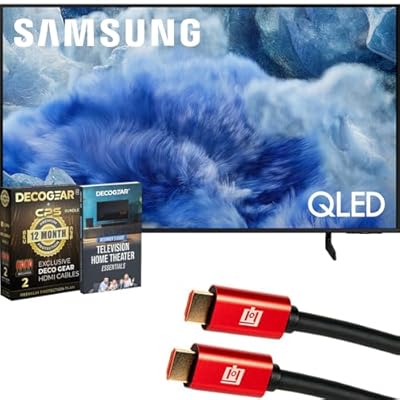 Samsung QN43Q8FAAFXZA 43 inch QLED Q8F 4K Vision AI Smart TV (2025) Bundle with CPS Exclusive 1-Year Protection, 2X 6Ft 4K HDMI Cable & Deco Gear Complete Home Theater Beginner's Guidebook