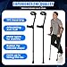 Geiserailie 2 Pcs Forearm Crutches for Adults Adjustable Elbow Crutches with Metal Spine Articulating Arm Cuff TPR Hand Grip and Wider Rubber Tip Lightweight Support Arm Crutches for Leg Injury