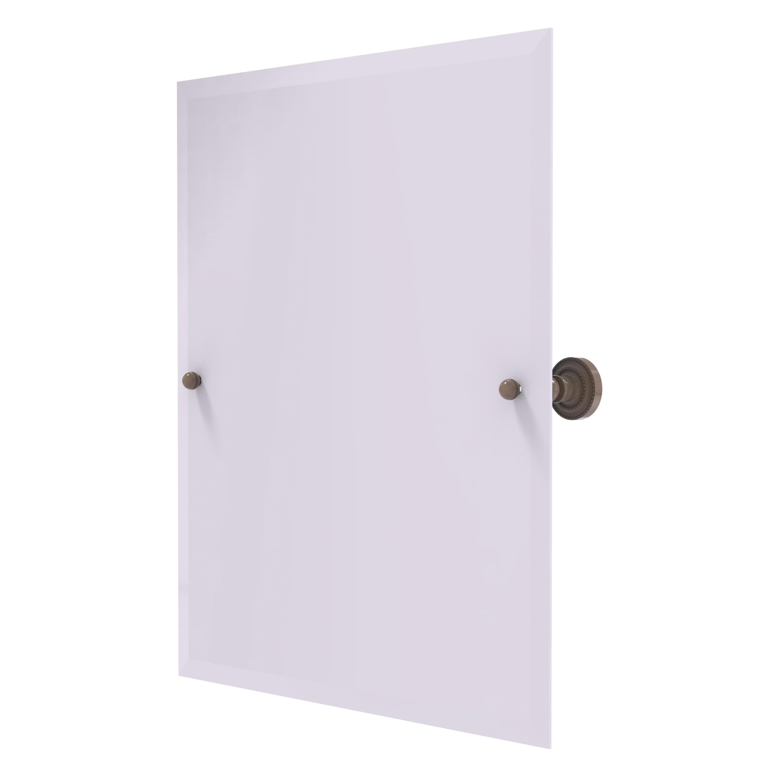 Allied Brass DT-92-SHB Frameless Rectangular Tilt Mirror with Beveled Edge, Shaded Beige