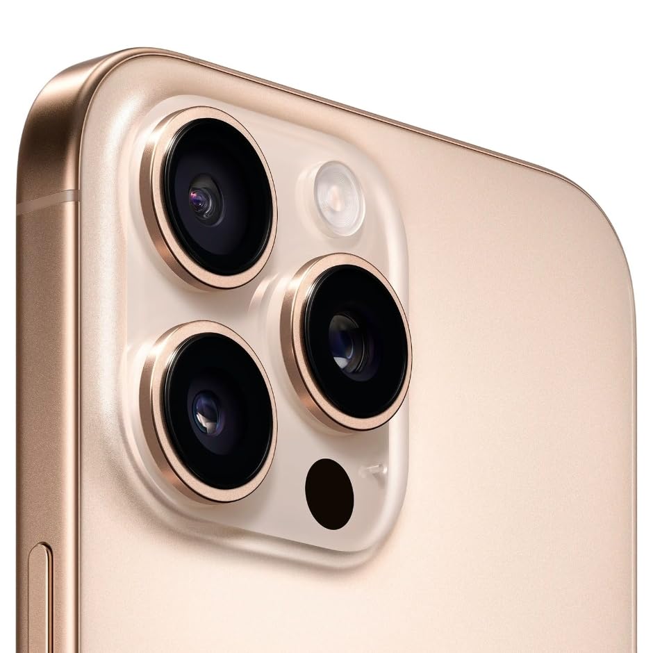 Image of Apple iPhone 16 Pro, 512GB, Desert Titanium - Unlocked (Renewed)