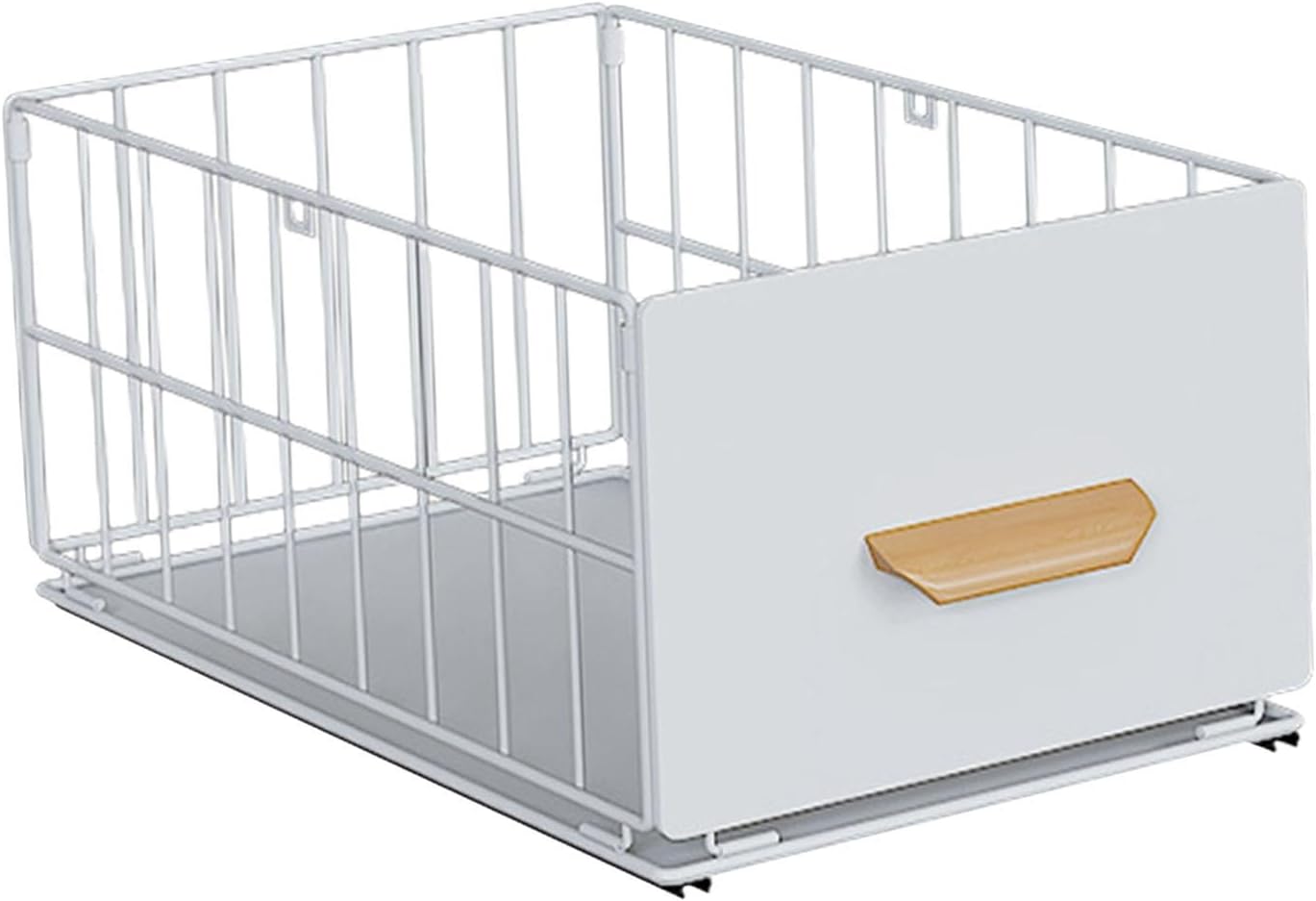 Sliding Cabinet Organizer under Sink, Basket Guide Rail Design, Kitchen Organization, Stable Sliding Drawer for Kitchen, 45cmx24cmx18cm
