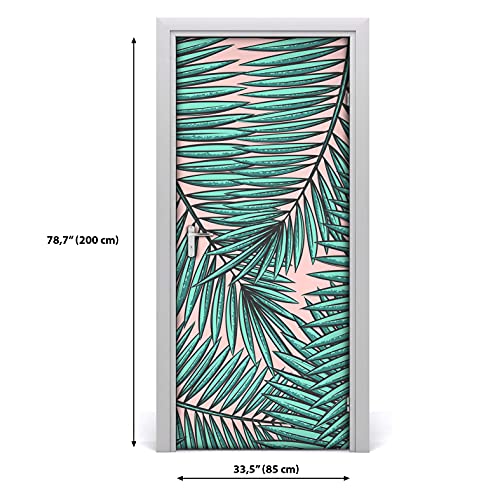 Autocollant de porte Feuille 85x200cm Papier peint auto-adhésif