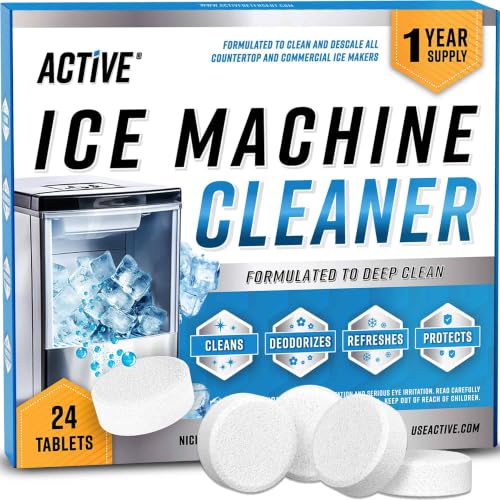 ACTIVE Ice Machine Cleaner Maker Descaler - 24 Clean Tablets...