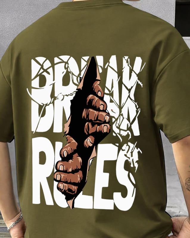 Image of AUSK Baggy Hip-Hop T-Shirt for Men - Graphic Printed T Shirts || Oversized Men Tshirt || T-Shirts