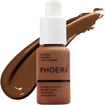 Glamza PHOERA Foundation Concealer Makeup Full Coverage Matte Brighten Long Lasting UK 110 TRUFFLE
