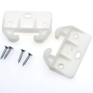 10 Pcs Plastic Drawer Guides Drawer Track Guides Drawer Rail for Dressers Hutches and Drawer Systems [FDXGYH, White]