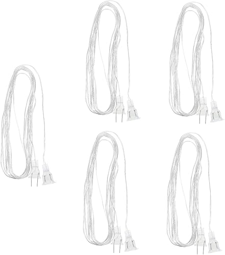 NOLITOY 5 Uds. Extensión de luces de fiesta Cable de luz de fiesta portátil Clear Line Extender Wire Party Layout Prop Lighting Wire Clear Extension