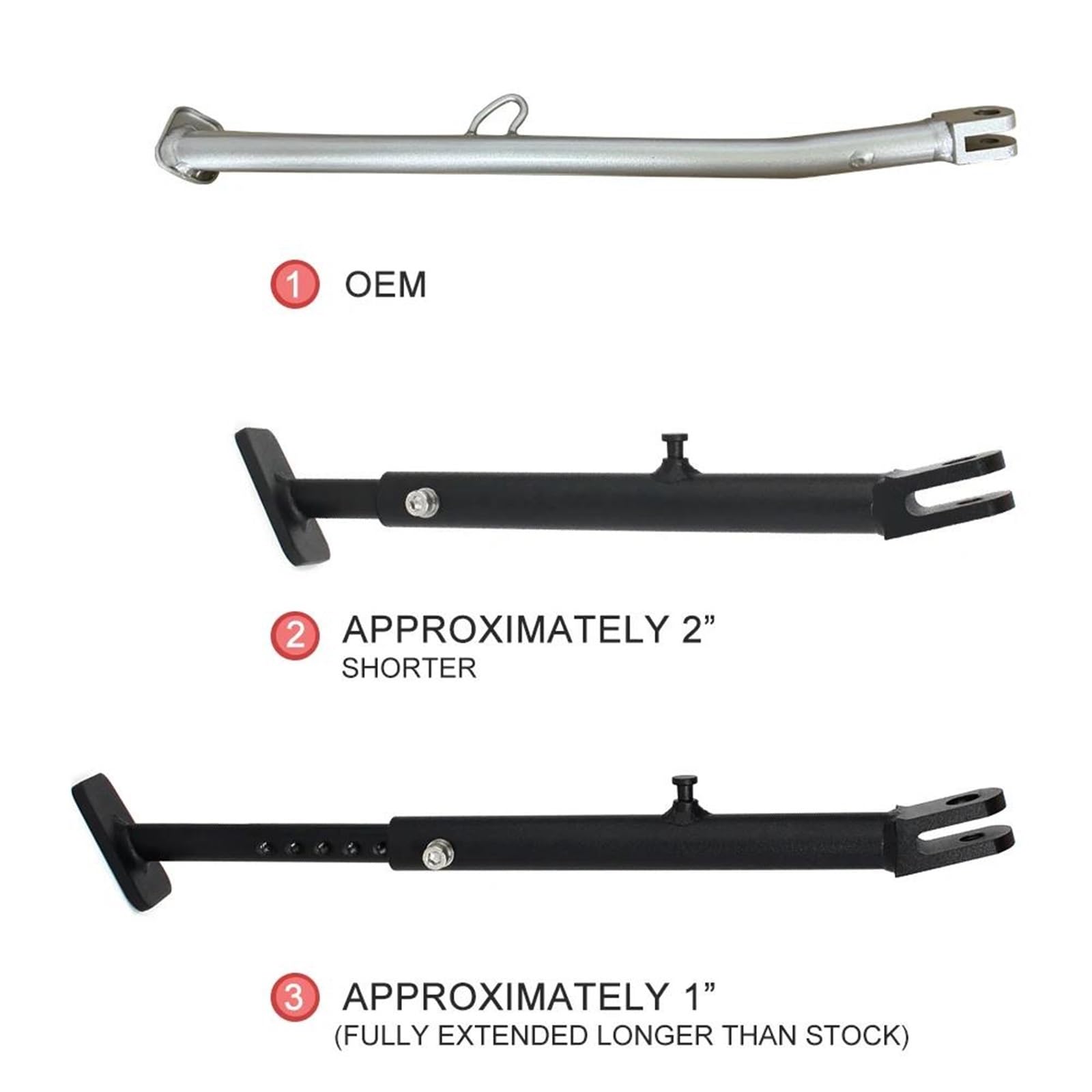 Rivestimenti Laterali Cavalletto Laterale Regolabile Moto, Cavalletto Parcheggio, per S&uzuki DR-Z125 2003-2024 DR-Z125L 2003-2024