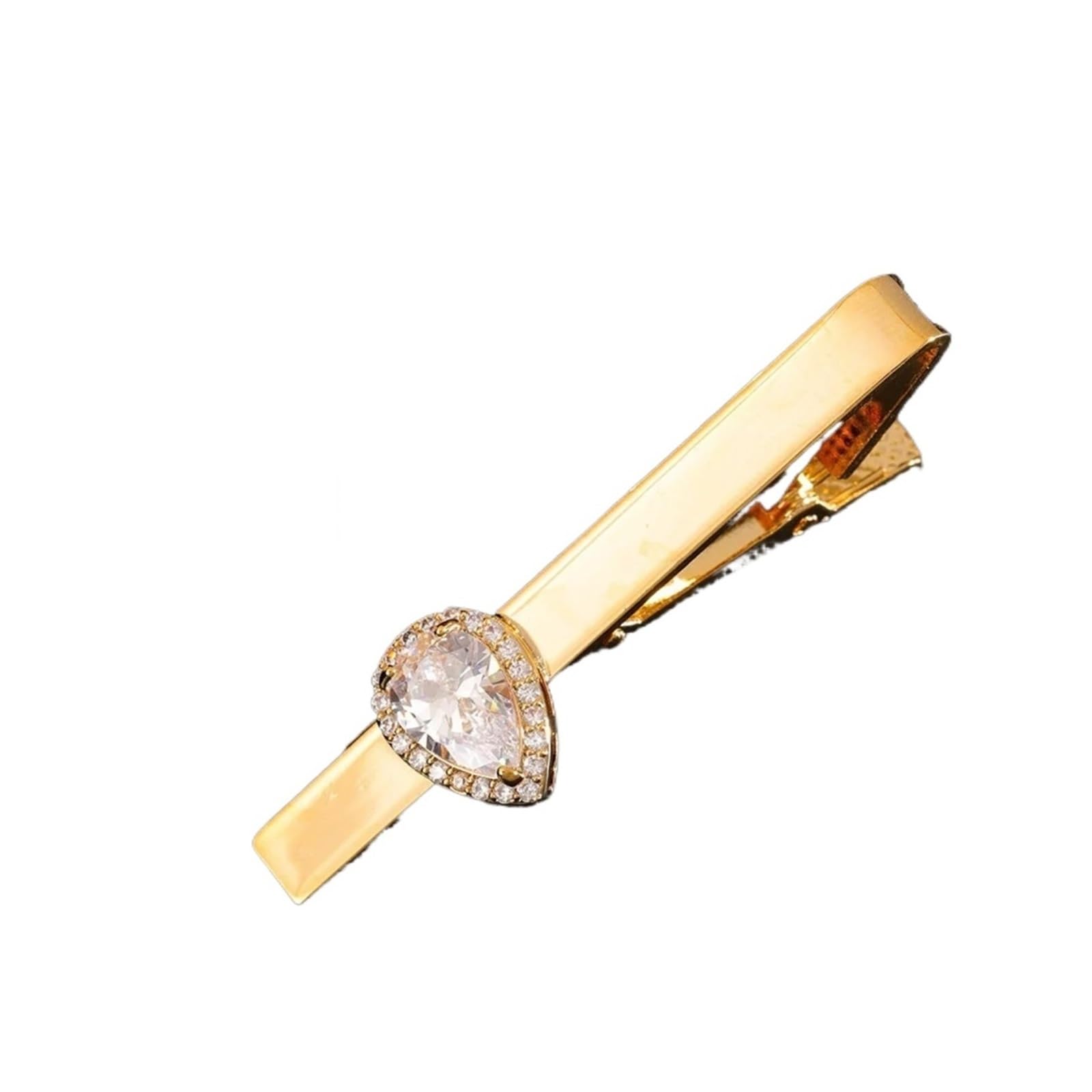 Pinza para corbata formal de hombre con circón, accesorio ideal para trajes de boda y novio 6